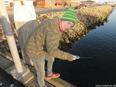 Der fiskes efter ålekvabber i Hvide Sande.