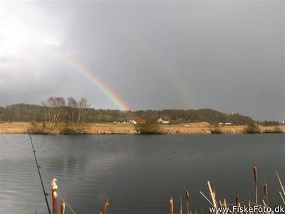 Dobbelt regnbue over geddesøen.