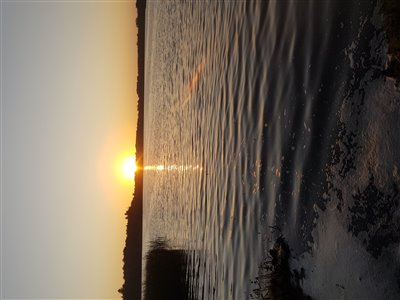 Solnedgang over søen