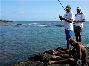 De lokale fisker ved Pedra Lume.