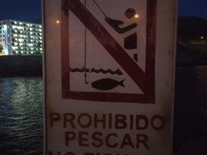 Prohibido pescar.
