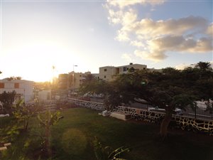Udsigt fra hotellet i Playa del Inglés.