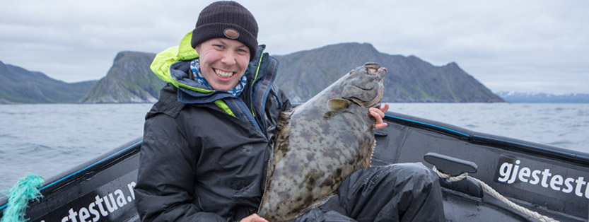 Fiskeri efter helleflynder ved Sørøya i Norge 2017